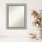 Amanti Art Non-Beveled Wall Mirror, Elegant Brushed Bronze Frame